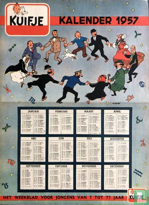 Kuifje kalender 1957 - Image 1