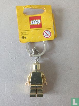Golden Lego Minifigure Key Chain (Chrome Head)