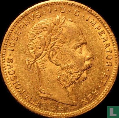 Autriche 8 florins / 20 francs 1886 - Image 2