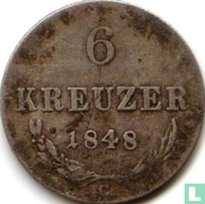 Austria 6 kreuzer 1848 (C) - Image 1