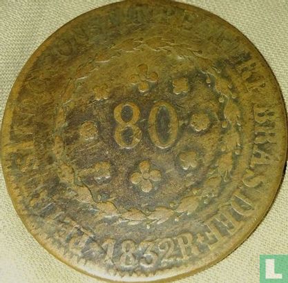 Brazil 80 réis 1832 (R) - Image 1