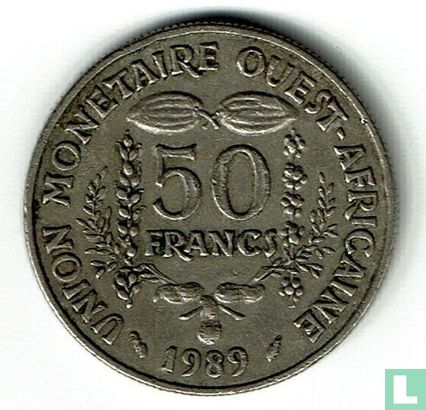 États d'Afrique de l'Ouest 50 francs 1989 "FAO" - Image 1