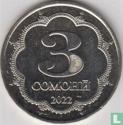 Tadzjikistan 3 somoni 2022 - Afbeelding 1