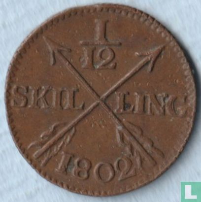 Sweden 1/12 skilling 1802 - Image 1