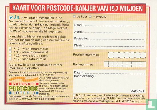 B001721 - Postcode Loterij "Hallo Kanjer" - Bild 4