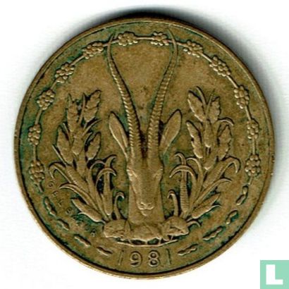 West-Afrikaanse Staten 5 francs 1981 - Afbeelding 1