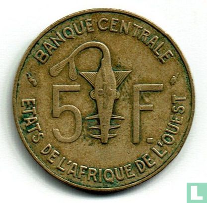 West-Afrikaanse Staten 5 francs 1981 - Afbeelding 2