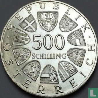 Autriche 500 schilling 1986 "250th anniversary Death of Prince Eugene of Savoy" - Image 2