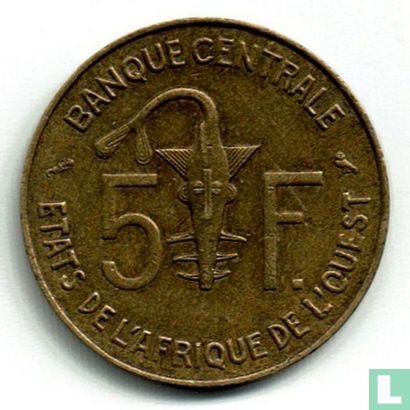 Westafrikanische Staaten 5 Franc 1960 - Bild 2