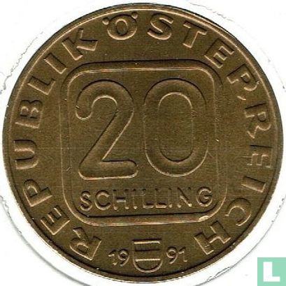 Oostenrijk 20 schilling 1991 "Vorarlberg" - Afbeelding 1