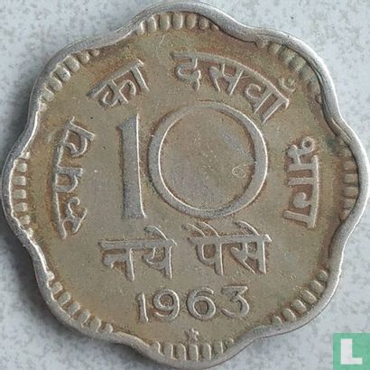 India 10 naye paise 1963 (Hyderabad) - Image 1