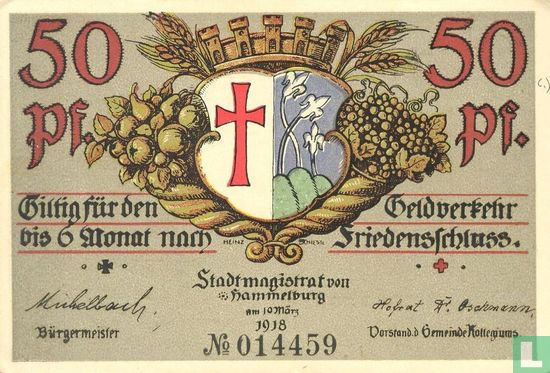Hammelburg Stadt 50 Pfennig 1918 - Bild 1