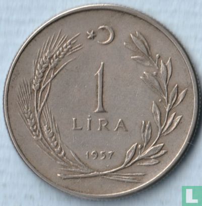 Turkey 1 lira 1957 - Image 1