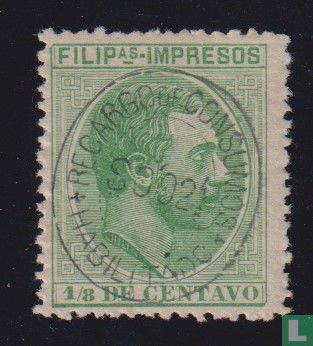 Alfonso XII with overprint