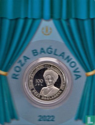 Kazakhstan 100 tenge 2022 (coincard) "100th anniversary Birth of Roza Baglanova" - Image 1