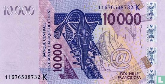 États d'Afrique de l'Ouest 10000 Francs K (Sénégal) - Image 1