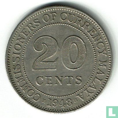 Malaya 20 cents 1948 - Afbeelding 1