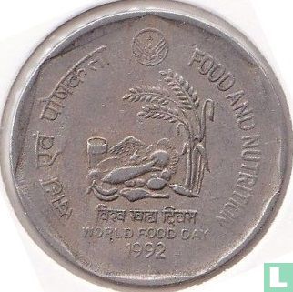 India 1 rupee 1992 "FAO - World Food Day" - Afbeelding 1