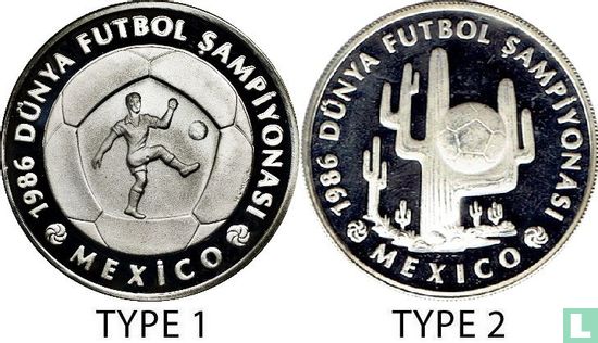 Turkije 10.000 lira 1986 (PROOF - type 1) "Football World Cup in Mexico" - Afbeelding 3