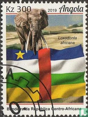 Elefant und Flagge