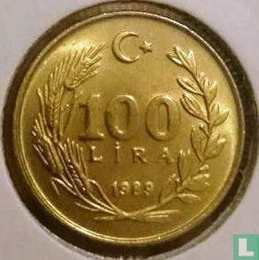 Turkey 100 lira 1989 (type 2) - Image 1