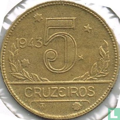 Brazil 5 cruzeiros 1943 - Image 1
