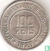 Brazilië 100 réis 1920 - Afbeelding 1