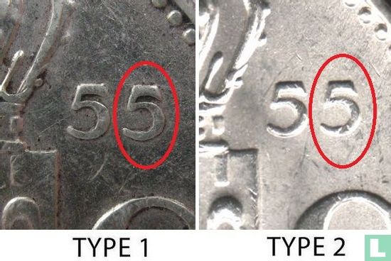 Nederland 1 gulden 1955 (type 1) - Afbeelding 3
