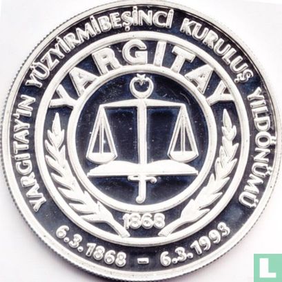 Turkey 50.000 lira 1993 (PROOF) "125 years Turkish Supreme Court" - Image 1
