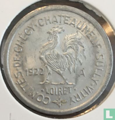 Chécy-Châteauneuf-Sully-Vitry 10 centimes 1922 (A) - Afbeelding 1