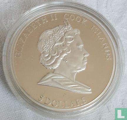 Îles Cook 5 dollars 2009 (BE) "The knights of the round table - Holy grail" - Image 2