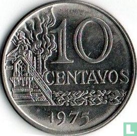Brésil 10 centavos 1975 - Image 1