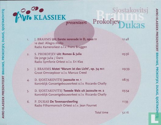 AVRO Klassiek presenteert Brahms, Prokofjev, Dukas, Sjostakovitsj - Bild 5