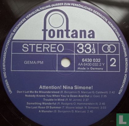 Attention! Nina Simone! - Afbeelding 4