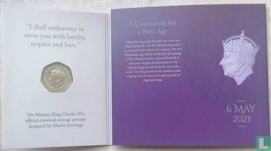 Royaume-Uni 50 pence 2023 (folder) "Coronation of King Charles III" - Image 3