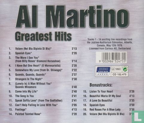 Al Martino Greatest Hits - Image 2