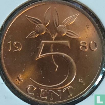 Nederland 5 cent 1980 - Afbeelding 1