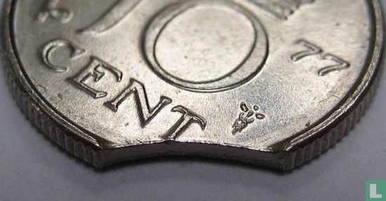 Pays-Bas 10 cent 1977 (fauté) - Image 3