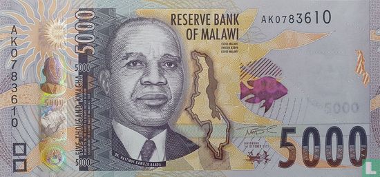 Malawi 5000 Kwacha - Image 1