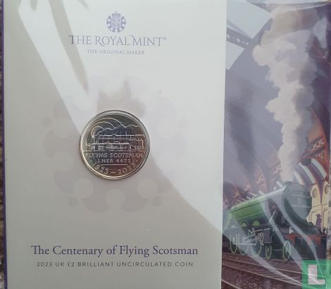Verenigd Koninkrijk 2 pounds 2023 (folder - kleurloos) "Centenary of Flying Scotsman" - Afbeelding 1