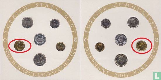 Turkije 5000 lira 2001 - Afbeelding 3