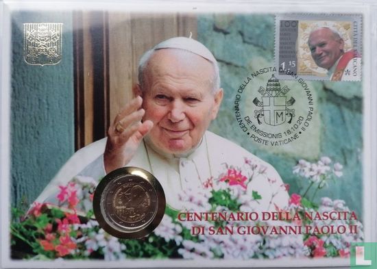 Vatikan 2 Euro 2020 (Numisbrief) "100th anniversary Birth of pope John Paul II" - Bild 1