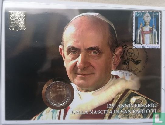 Vaticaan 2 euro 2022 (Numisbrief) "125th anniversary Birth of Pope Paul VI" - Afbeelding 1