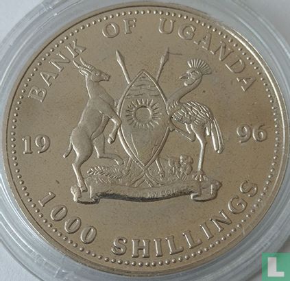 Ouganda 1000 shillings 1996 "Hong Kong's return to China" - Image 1