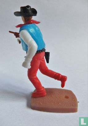 Cowboy rennend met revolver (wit rood) - Afbeelding 3