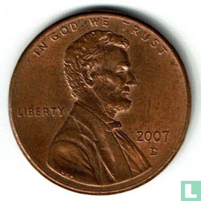 United States 1 cent 2007 (D) - Image 1