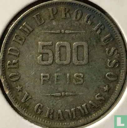 Brazilië 500 réis 1907 - Afbeelding 2
