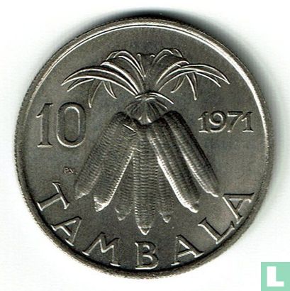 Malawi 10 tambala 1971 - Image 1
