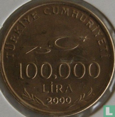 Turkey 100.000 lira 2000 "75th anniversary Republic of Turkey" - Image 1