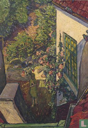 Blick auf den Barkenhoff : Tochter Mascha mit Katze, (1914) - Afbeelding 1